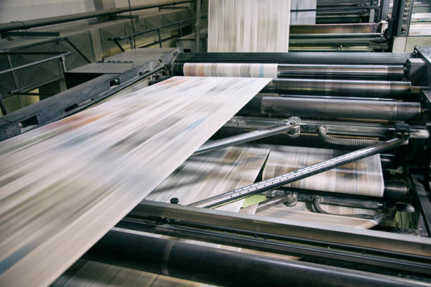 A printing press in action